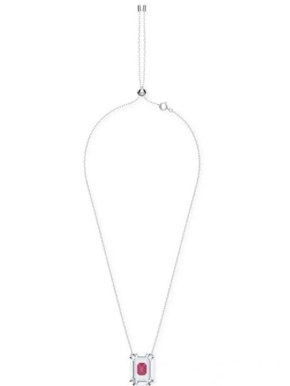 SWAROVSKI Crystal Spiked Chroma Pendant Necklace Pink & Clear Crystals #5608647 - Picture 8 of 10